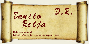 Danilo Relja vizit kartica